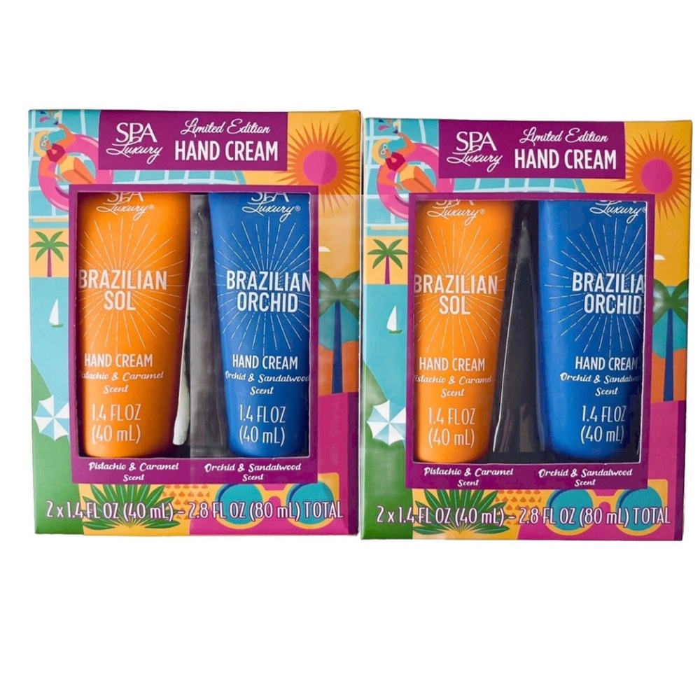 Spa Luxury Brazilian Sol and Orchid Hand Cream Set of 2